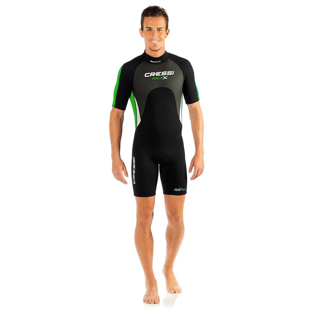 cressi-med-x-man-shorty-wetsuit-black-2-5mm-เว็ทสูทดำน้ำ-เว็ทสูทดำน้ำกางเกงขาสั้น-สำหรับผู้ชาย-อุปกรณ์ดำน้ำ