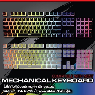 ภาพขนาดย่อของภาพหน้าปกสินค้าส่งชัวร์ส่งไว SIGNO E-Sport KC-002 BLK/W Pudding Double-Shot PBT Keycaps สีดำ/สีขาว (พุดดิ่ง คีย์แคป สีดำ,สีขาว) จากร้าน kss_it_society บน Shopee