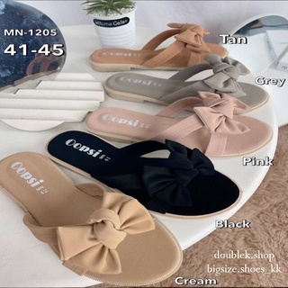 169.-  พร้อมส่ง...BigSize รองเท้าแตะสวม หน้าโบว์ 41-45