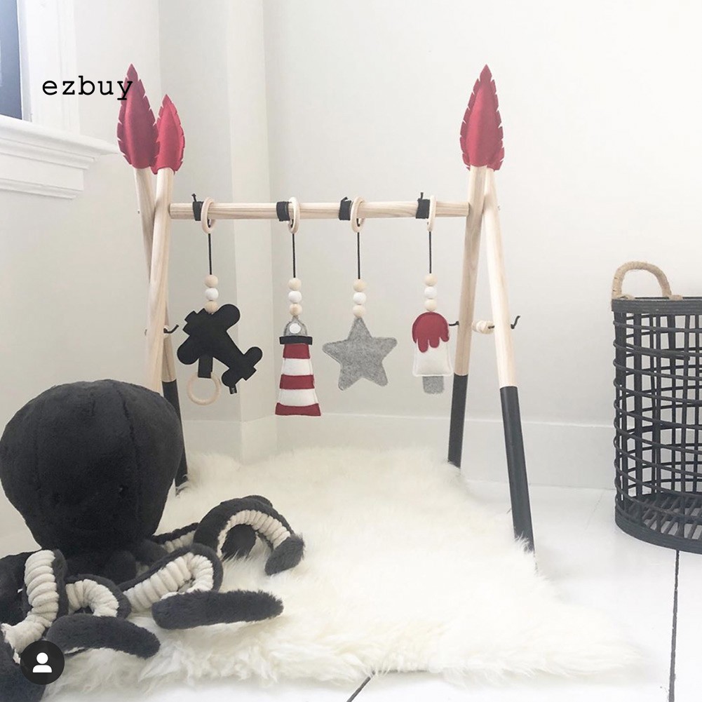 baby-toddler-wooden-play-gym-fitness-frame-rack-nursery-sensory-education-toy