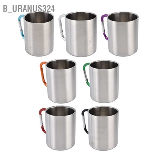 B_uranus324 Stainless Steel Mug 360ml Double Wall Comfortable Handle Glossy Surface Exquisite Durable Coffee