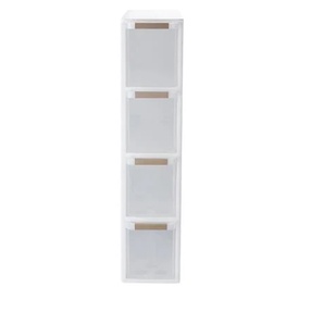 ตู้ลิ้นชักแคบ 4 ชั้น STACKO BENRI 18x47.8x83 ซม. สีขาว | Shopee Thailand