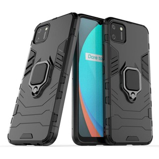 เคส Realme C11 ฮาร์ดเคสกันกระแทกเคสโทรศัพท์ Hybrid Armor Shockproof Ring Case Realme C11 RealmeC11 Cover Stand