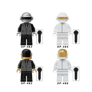 Daft PunkFrench DJ Group Band Minifigures บล็อคตัวต่อ ของเล่นสําหรับเด็ก ของขวัญ
