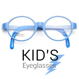 KOREA แว่นตาแฟชั่นเด็ก แว่นตาเด็ก รุ่น 8821 C-6 สีฟ้า ขาข้อต่อ วัสดุ TR-90 (สำหรับตัดเลนส์) เบาสวมไส่สบาย