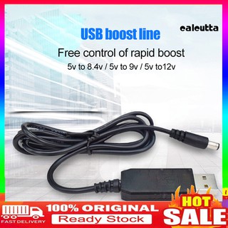 ( Ready Stock ) Usb Dc 5V To 8 . 4 V / 9V / 12V 5 . 5X2 . 1 Mm Male ปลั๊กอะแดปเตอร์พาวเวอร์ซัพพลาย