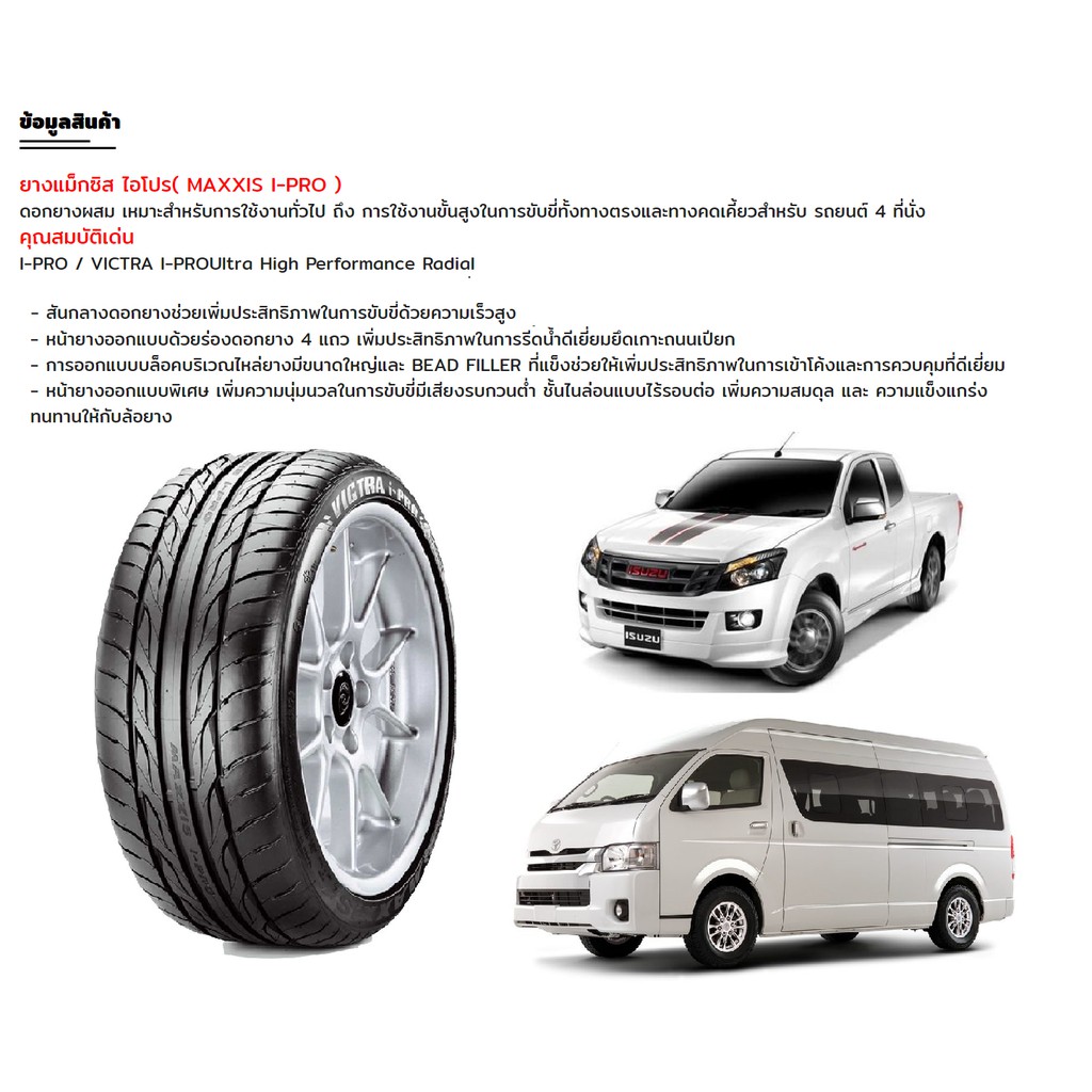 maxxis-205-40-r17-i-pro-victra-ipro-แม็กซีส-ยางปี-2023-ทนทาน-นุ่มสบาย-รีดน้ำเยี่ยม-เสียงรบกวนต่ำ-ราคาพิเศษ