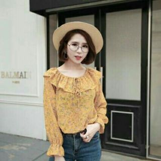 เสื้อชีฟองทรงZara คอระบาย