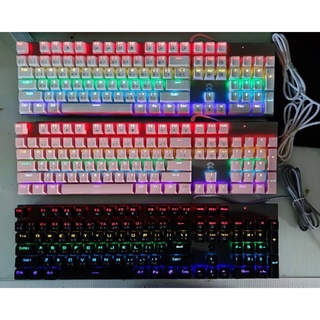 🚀ส่งเร็ว🚀 💥รับประกัน2ปี 💥Keyboard Gaming Mechanical Backlit BluesWltch ชุดเกมมิ่งคีย์บอร์ด Oker รุ่นK428