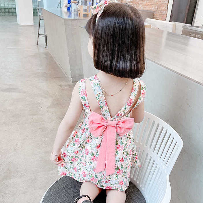 dresses-ชุดเดรสเด็กผู้หญิง-2021-ใหม่เกาหลีกระโปรงเปิดหลังเด็กแฟชั่นเด็กฝรั่งชุดเจ้าหญิงดอกไม้