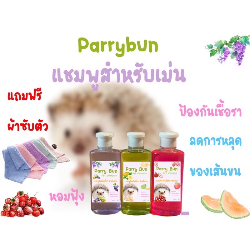 ภาพหน้าปกสินค้าแชมพูอาบน้ำเม่น ป้องกันเชื้อรา แถม ผ้าซับตัวนาโน จากร้าน bunny_farm บน Shopee