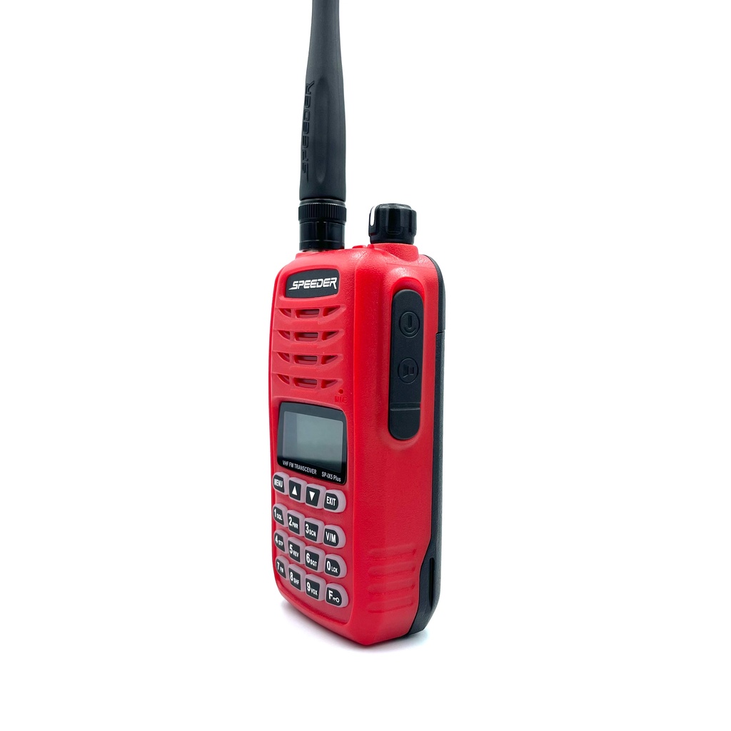 SPEEDER วิทยุสื่อสาร รุ่น SP-IX5 Plus สีแดง กำลังส่ง 5 วัตต์ เครื่องมีทะเบียน ถูกกฎหมาย รับประกันสินค้า 2 ปี