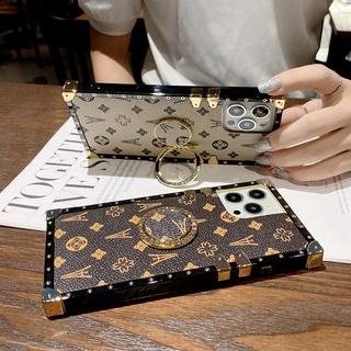 เคสโทรศัพท์มือถือ ทรงสี่เหลี่ยม พร้อมแหวนขาตั้ง หรูหรา สําหรับ Samsung A53 A33 A23 A13 5G A03s A02s A02 A72 A52 A32 A22 A52s A12 A11 A71 A51 A31 A21s