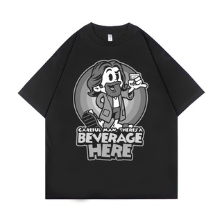 tshirtเสื้อยืดคอกลมฤดูร้อนเสื้อยืด ขนาดใหญ่ พิมพ์ลายเครื่องดื่ม Psycho Crucify Here | สีดํา | เสื้อยืด ลายการ์ตูน | เสื้