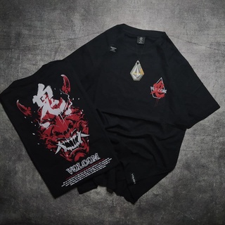 เสื้อยืด พิมพ์ลาย VOLCOM JAPAN SAMURAI สีดํา สําหรับผู้ชาย