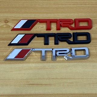 โลโก้*คำว่า TRD ติด TOYOTA ติดใด้ทั่วไป  ( ขนาด* 2.3 x 14.8 cm) ราคาต่อชิ้น