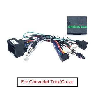 เครื่องเล่นมีเดีย วิทยุ Android 16Pin พร้อมกล่องแคนบัส สําหรับ Chevrolet Trax Cruze Aveo Buick Regal