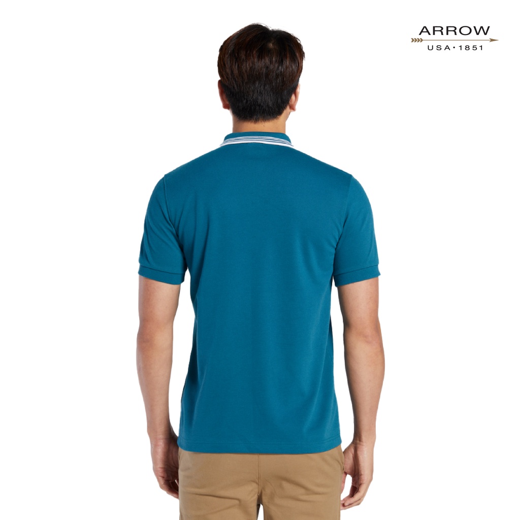 ภาพสินค้าARROW POLO SHIRT DRY TECH ทรง Smart Fit PIQUE สีเขียวเข้ม MPBM811W2CRDR จากร้าน arrow.official บน Shopee ภาพที่ 2