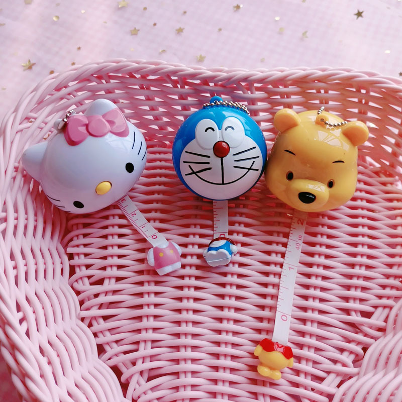 ราคาและรีวิวตลับเมตรลายการ์ตูน Hello Kitty แบบพกพาพร้อมพวงกุญแจ