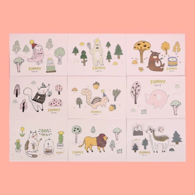 พร้อมส่ง-การ์ด-ซอง-การ์ด-pop-up-3d-funny-forest-collection