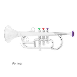 [FENTEER] Lightweight Plastic Trumpet Horn Wind Instrument for Kids/ Children Gold