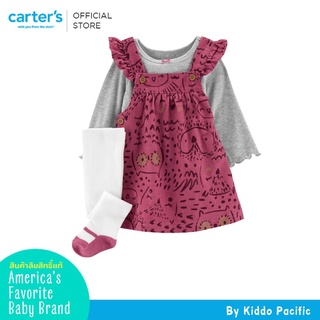 Carters Dress + Long Sleeve 2Pc Pink L9 คาร์เตอร์เสื้อผ้าชุดเซทกระโปรง + เสื้อ