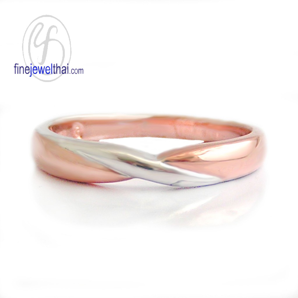 finejewelthai-แหวน-แหวนอินฟินิตี้-แหวนเงินแท้-ชุบพิ้งโกลด์-infinity-silver-ring-r130100wg-pg