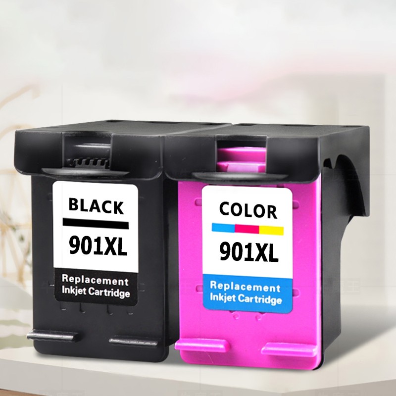 hp 901 สีดำ hp901xl ตลับหมึกรีฟิลเข้ากันได้สำหรับ HP J4524 / J4535 ...