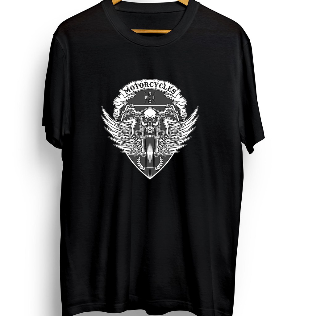 เสื้อยืดโอเวอร์ไซส์เสื้อยืด-ลายรถจักรยานยนต์-ride-skulls-3xl