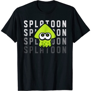 【🔥🔥】100%cotton เสื้อยืดผู้ชาย Nintendo Splatoon Gradient Green Squid Graphic T-Shirt men เสื้อ ยืด ผู้ชาย คอกลม โอเวอร