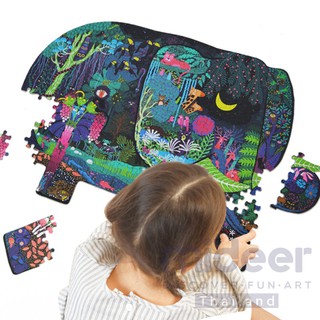 จิ๊กซอว์ช้างแมมอท สัตว์กลางคืน Huge Animal-Shaped Puzzle Elephant Dream Mideer 5+ M3084 มิเดียร์