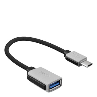 สายเคเบิลถักไนลอน USB 3.1 Type C สายเคเบิลสำหรับซิงค์ข้อมูลตัวผู้กับ USB ตัวเมีย USB OTG อะแดปเตอร์ถ่ายโอนข้อมูลสายไฟควา