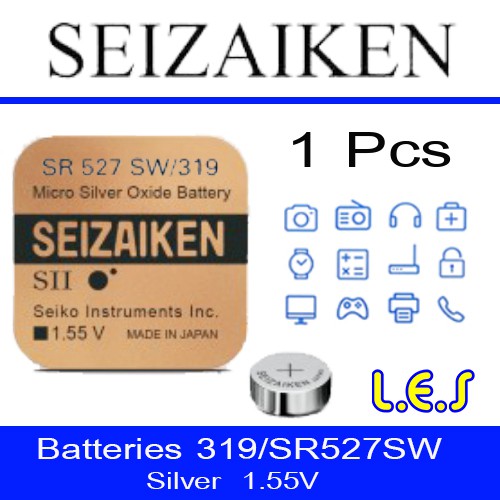 ถ่านกระดุม Seizaiken 319 / SR527SW Watch Battery Button Coin Cell (ลด