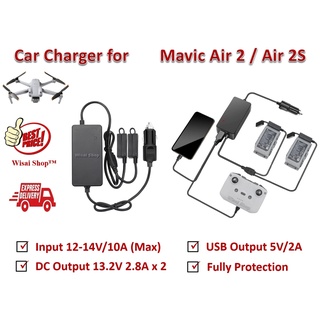 อุปกรณ์ชาร์จแบตเตอรี่ในรถยนต์ Intelligent Battery Car Charger สำหรับ DJI Mavic AIR 2 / DJI Air 2S รับประกันคุณภาพ