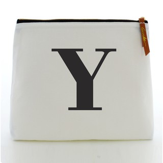 กระเป๋า ALPHABET MAKEUP BAGS LARGE WHITE “Y”
