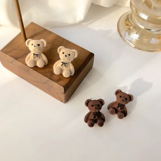 สินค้า ต่างหูหมีน่ารัก ต่างหูการ์ตูนเกาหลี ต่างหู 3D ขนาดเล็กเรียบง่าย SJ2048