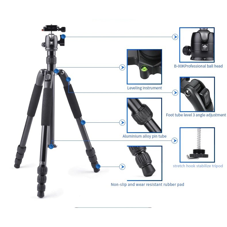 sirui-t004sk-b00k-aluminium-tripod-with-ball-head-t-004sk-ขาตั้งกล้อง