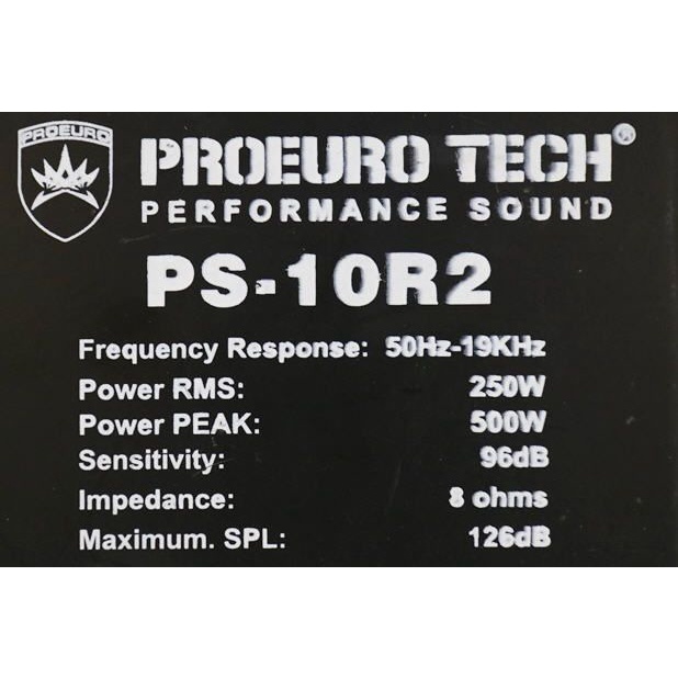 proeuro-tech-รุ่น-ps-10r2-ตู้ลำโพงตั้งพื้น10-นิ้ว-500-watt-peak-ราคาต่อ1คู่-สินค้าใหม่แกะกล่องทุกชิ้นรับรองของแท้100