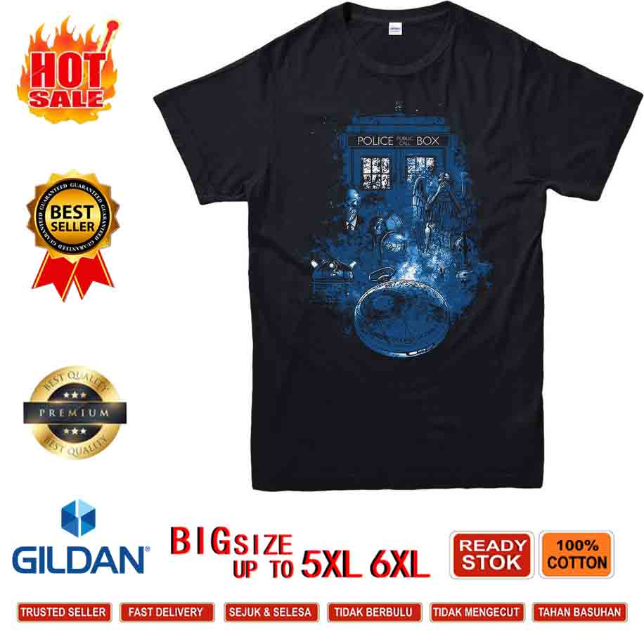 chonghaijia-xs-6xl-เสื้อยืดผ้าฝ้ายพิมพ์ลาย-doctor-who-life-of-doctor-police-box-แฟชั่นผู้ชาย