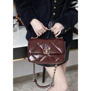 Burgundy Ch lightweight handbag casual quilted messenger commuter crossbody flap super soft