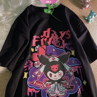 ใหม่ เสื้อยืดแขนสั้น ทรงหลวม ลายการ์ตูนคุโรมิ คาวาอี้ สไตล์ญี่ปุ่น แฟชั่นฤดูร้อน สําหรับผู้หญิง 2022
