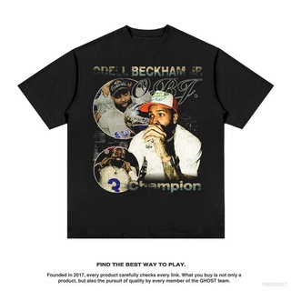 เสื้อยืดคอกลม แขนสั้น พิมพ์ลาย NFL Odell Beckham Jr Fan น่ารัก สไตล์วินเทจ อเมริกัน สําหรับผู้ชาย และผู้หญิงS-5XL