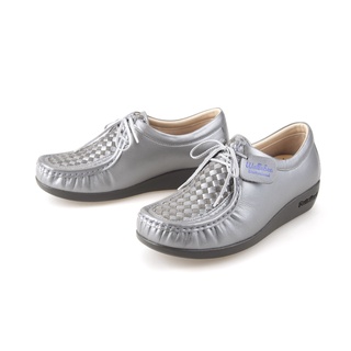 Dortmuend ProSeries JS508 004-053 Silver-Checked  ส้นสูง 1.25" รองเท้าสุขภาพ ที่ถักหนังหน้าด้วยมือทั้งคู่