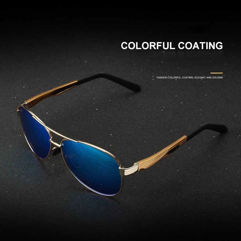 polarized-แว่นกันแดด-แฟชั่น-รุ่น-p-7515-c-5-สีทองเลนส์ปรอทน้ำเงิน-แว่นตา-ทรงสปอร์ต-วัสดุ-stainless-เลนส์โพลาไรซ์-ขาสปริง