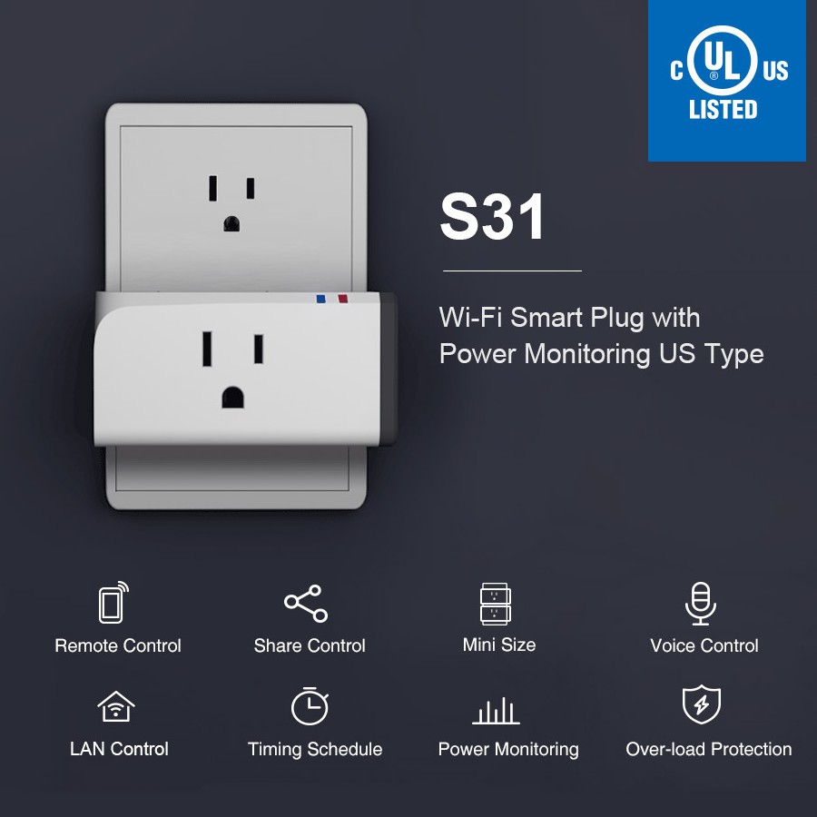ภาพหน้าปกสินค้าSONOFF S31/S31 lite 15A Energy Meter - Power Plug Wifi Smart Socket Switch Remote Control via eWeLink Smart Home Support Google Home Alexa จากร้าน sonoffofficialstore.th บน Shopee