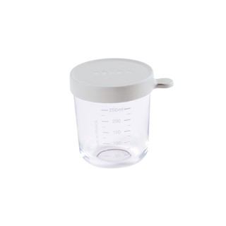 Beaba กระปุกแก้ว 250 ml conservative glass jar - LIGHT GREY