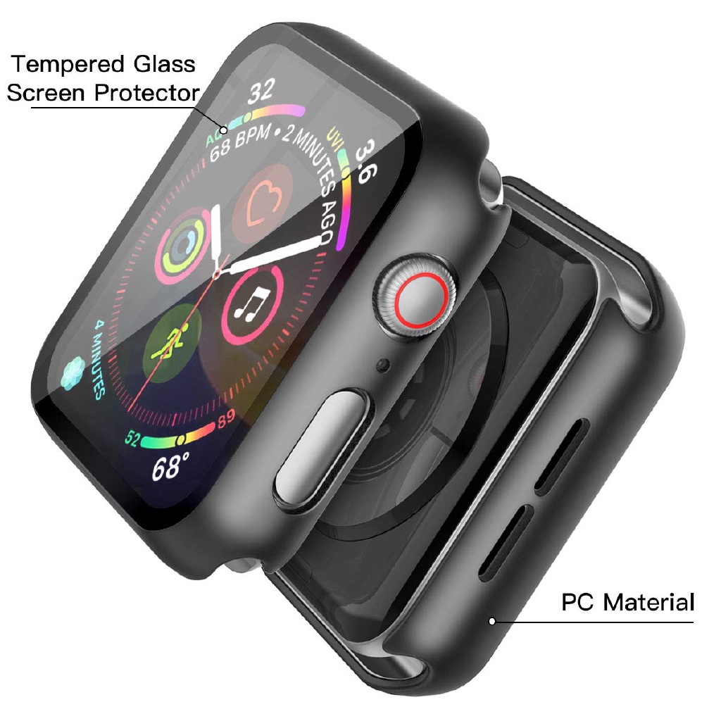 ภาพสินค้าเคสกระจกแบบบางแข็ง ปกป้องหน้าจอ สำหรับนาฬิกา Apple iwatch Watch 38มม 42มม 40มม 44มม จากร้าน dinghanda.th บน Shopee ภาพที่ 3
