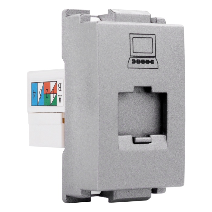 HACO เต้ารับคอมพิวเตอร์ Cat5e+ Quattro รุ่น W8201PC-MSB | Shopee Thailand