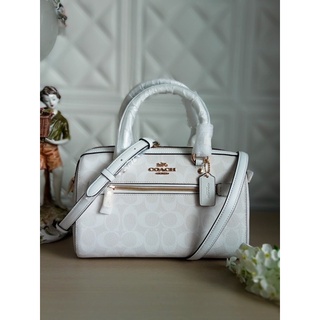 COACH ROWAN SATCHEL IN C SIGNATURE CANVAS  Color: IM/KHAKI/BLACK Style code: 83607