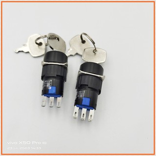 MODEL: LA16Y-11Y/LA16Y-22Y/ KEY SWITCH 16MM.สวิตซ์กุญแจ16มิล 2จังหวะ 1NO 1NC, สวิตซ์กุญแจ16มิล 3จังหวะ 2NO 2NC